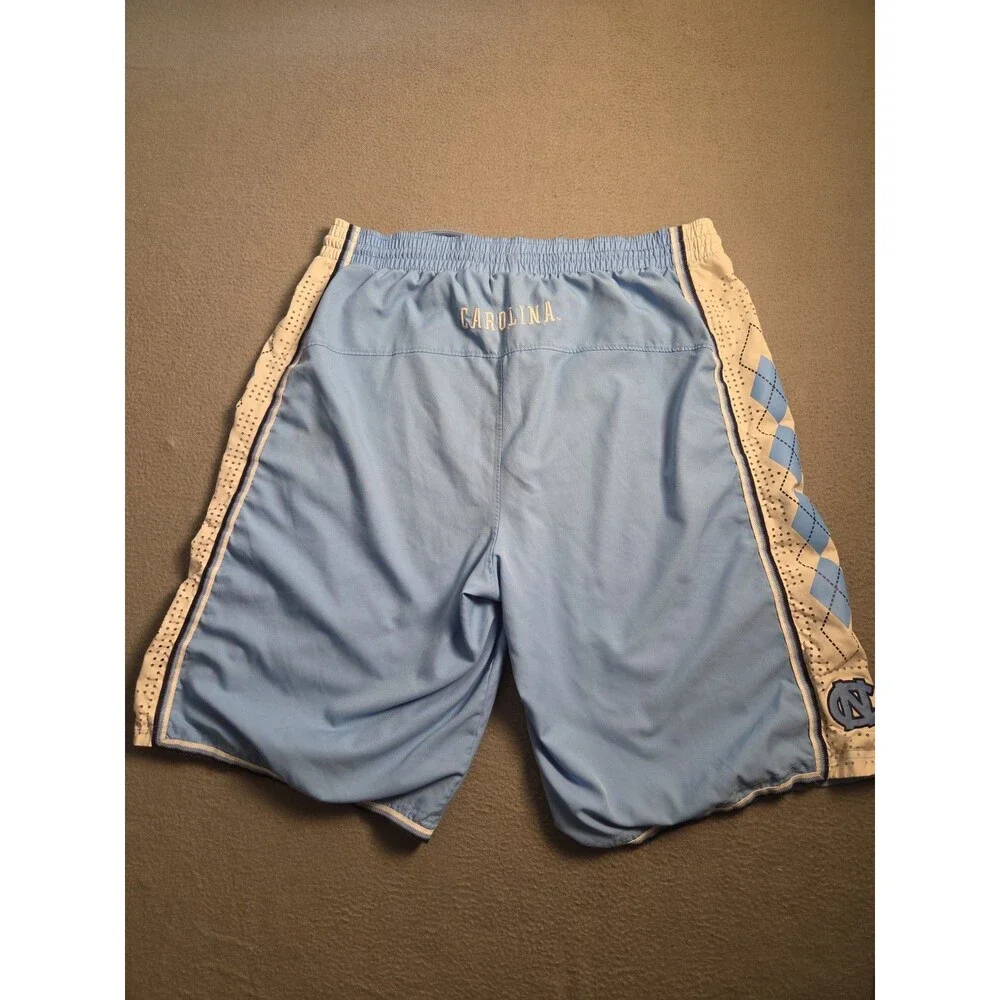 Vintage Nike Jordan UNC Tar Heels Basketball Shorts Medium Blue Argyle Stitched